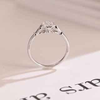 2 CT Round Three Stones Lab Grown Diamond Engagement Ring