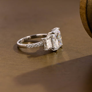 2 CT Round Three Stones Lab Grown Diamond Engagement Ring