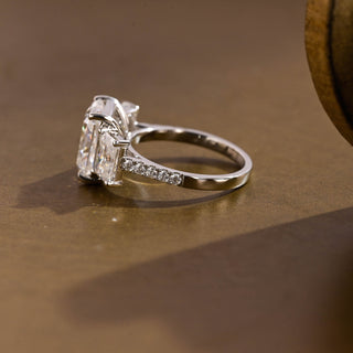 2 CT Round Three Stones Lab Grown Diamond Engagement Ring