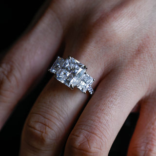 2 CT Round Three Stones Lab Grown Diamond Engagement Ring