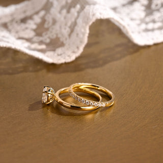 3.0 CT Round Pave Lab Grown Diamond Bridal Set