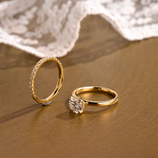 3.0 CT Round Pave Lab Grown Diamond Bridal Set