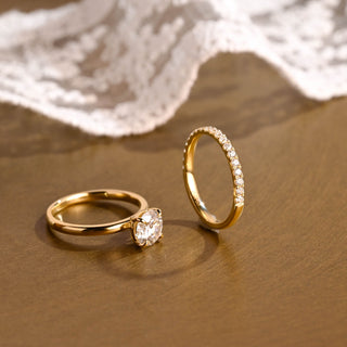 3.0 CT Round Pave Lab Grown Diamond Bridal Set
