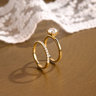 3.0 CT Round Pave Lab Grown Diamond Bridal Set