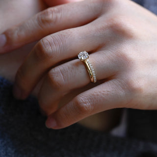 3.0 CT Round Pave Lab Grown Diamond Bridal Set