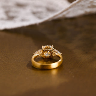 2 CT Round Three Stones Lab Grown Diamond Engagement Ring