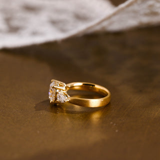 2 CT Round Three Stones Lab Grown Diamond Engagement Ring