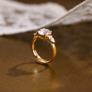 2 CT Round Three Stones Lab Grown Diamond Engagement Ring