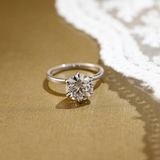 2 CT Round Three Stones Lab Grown Diamond Engagement Ring