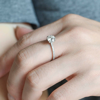 2 CT Round Three Stones Lab Grown Diamond Engagement Ring