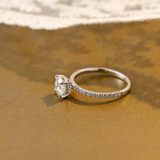 2 CT Round Three Stones Lab Grown Diamond Engagement Ring