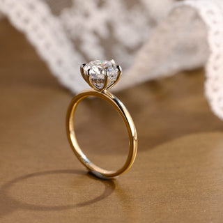 2 CT Round Three Stones Lab Grown Diamond Engagement Ring
