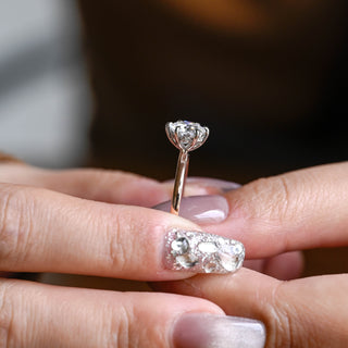 2 CT Round Three Stones Lab Grown Diamond Engagement Ring