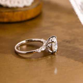 2 CT Round Three Stones Lab Grown Diamond Engagement Ring