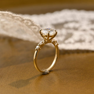 2 CT Round Three Stones Lab Grown Diamond Engagement Ring