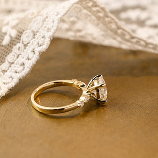 2 CT Round Three Stones Lab Grown Diamond Engagement Ring