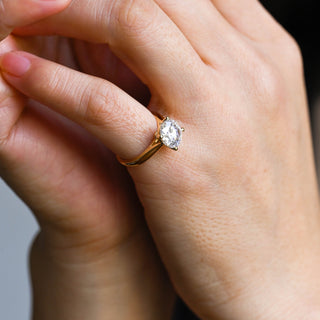 2 CT Round Three Stones Lab Grown Diamond Engagement Ring