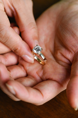 2 CT Round Three Stones Lab Grown Diamond Engagement Ring