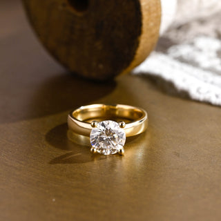 2 CT Round Three Stones Lab Grown Diamond Engagement Ring