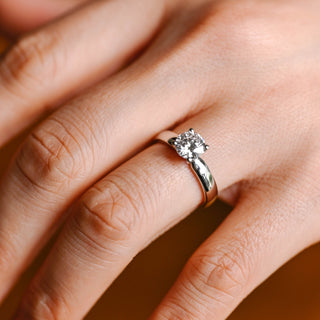 2 CT Round Three Stones Lab Grown Diamond Engagement Ring