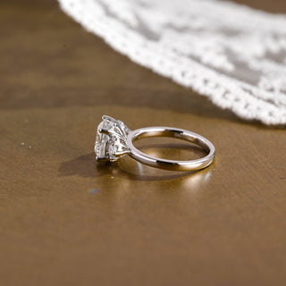 2 CT Round Three Stones Lab Grown Diamond Engagement Ring