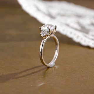 2 CT Round Three Stones Lab Grown Diamond Engagement Ring