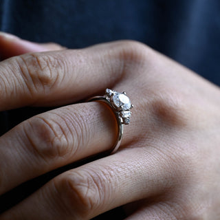 2 CT Round Three Stones Lab Grown Diamond Engagement Ring