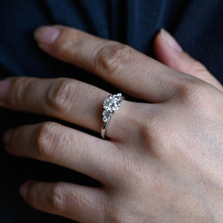 2 CT Round Three Stones Lab Grown Diamond Engagement Ring