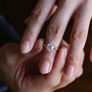 2 CT Round Three Stones Lab Grown Diamond Engagement Ring