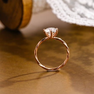 2 CT Round Three Stones Lab Grown Diamond Engagement Ring