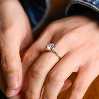 2 CT Round Three Stones Lab Grown Diamond Engagement Ring