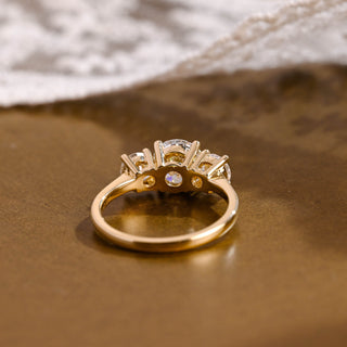 2 CT Round Three Stones Lab Grown Diamond Engagement Ring
