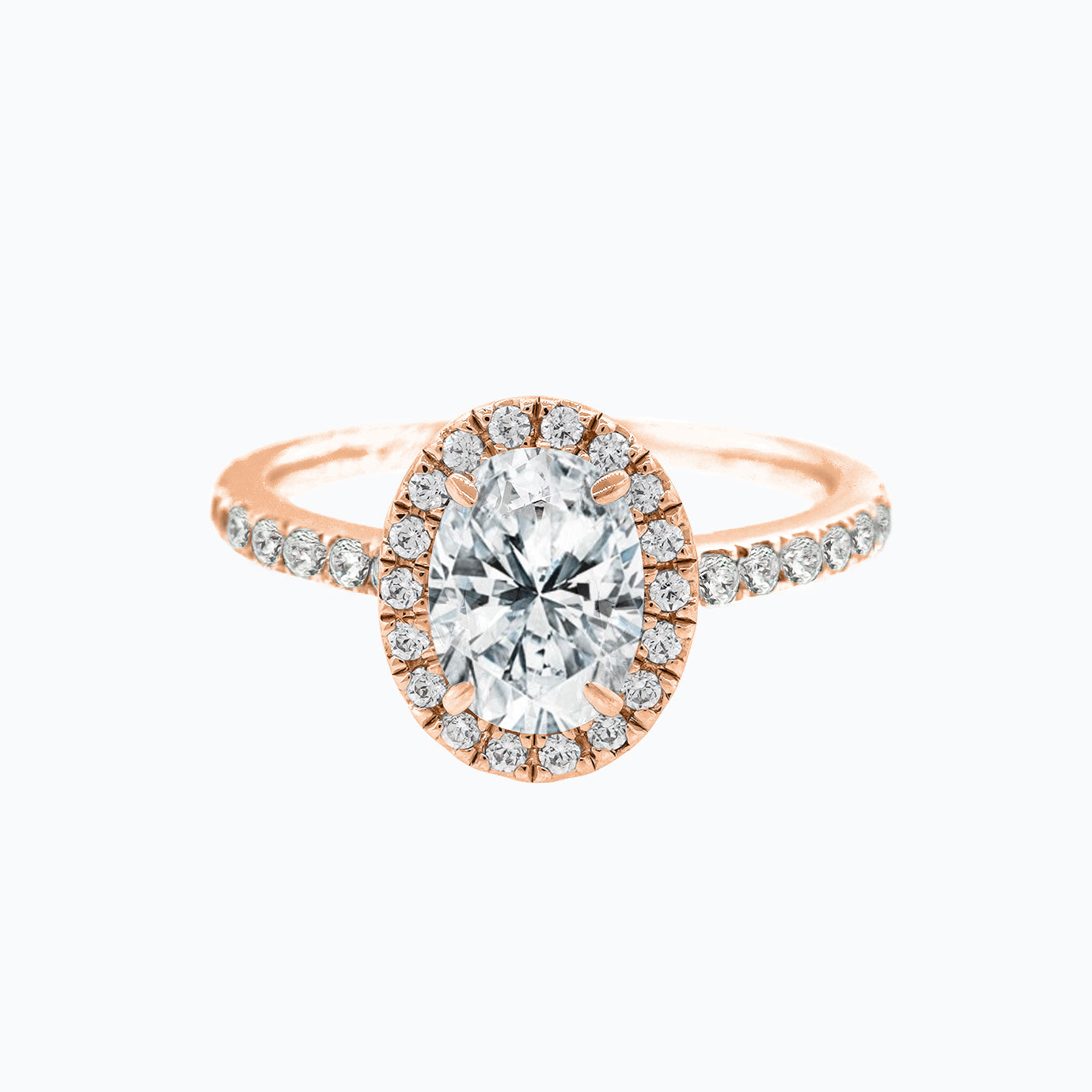 1.50 CT Oval Halo CVD F/VS2 Diamond Engagement Ring 5