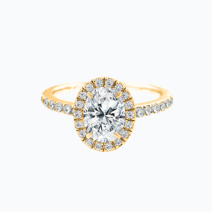 1.50 CT Oval Halo CVD F/VS2 Diamond Engagement Ring 6