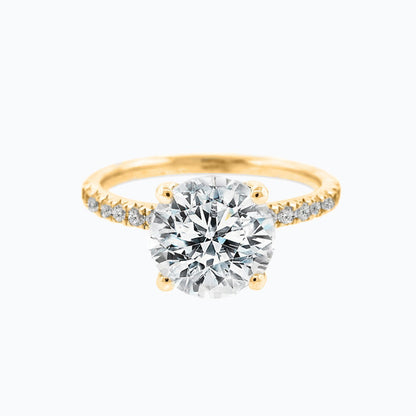 2.0 CT Round Hidden Halo CVD F/VS2 Diamond Engagement Ring 6