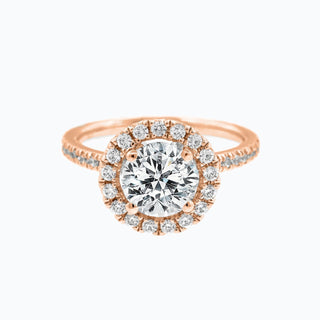1.0 CT Round Halo CVD F/VS2 Diamond Engagement Ring 4