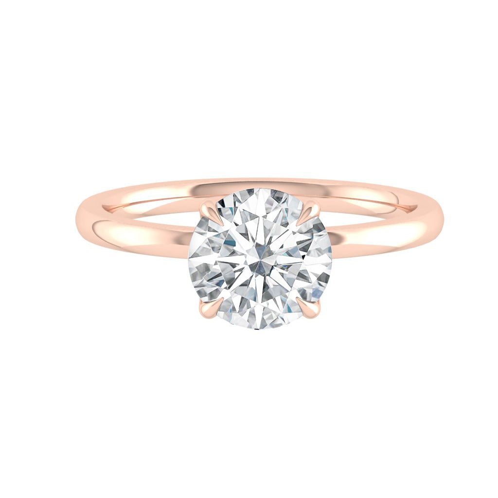 1.85 CT Round Cut Solitaire Moissanite Engagement Ring 11