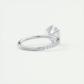 2.0 CT Round Cut Solitaire Pave Moissanite Engagement Ring 3