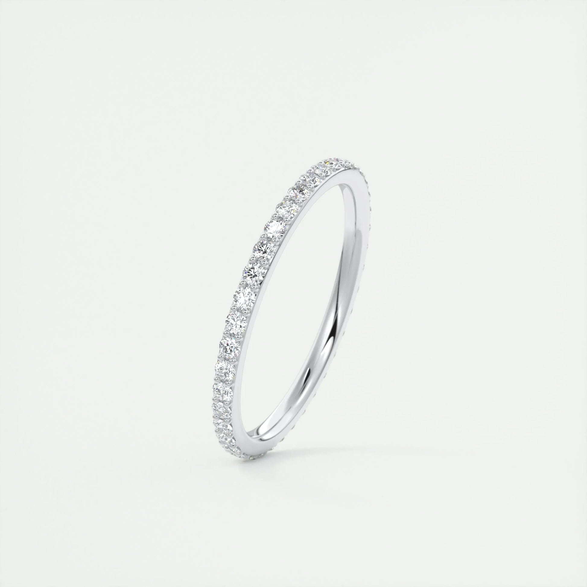 0.37 CT Round Full Eternity CVD EF/VVS Diamond Wedding Band 2