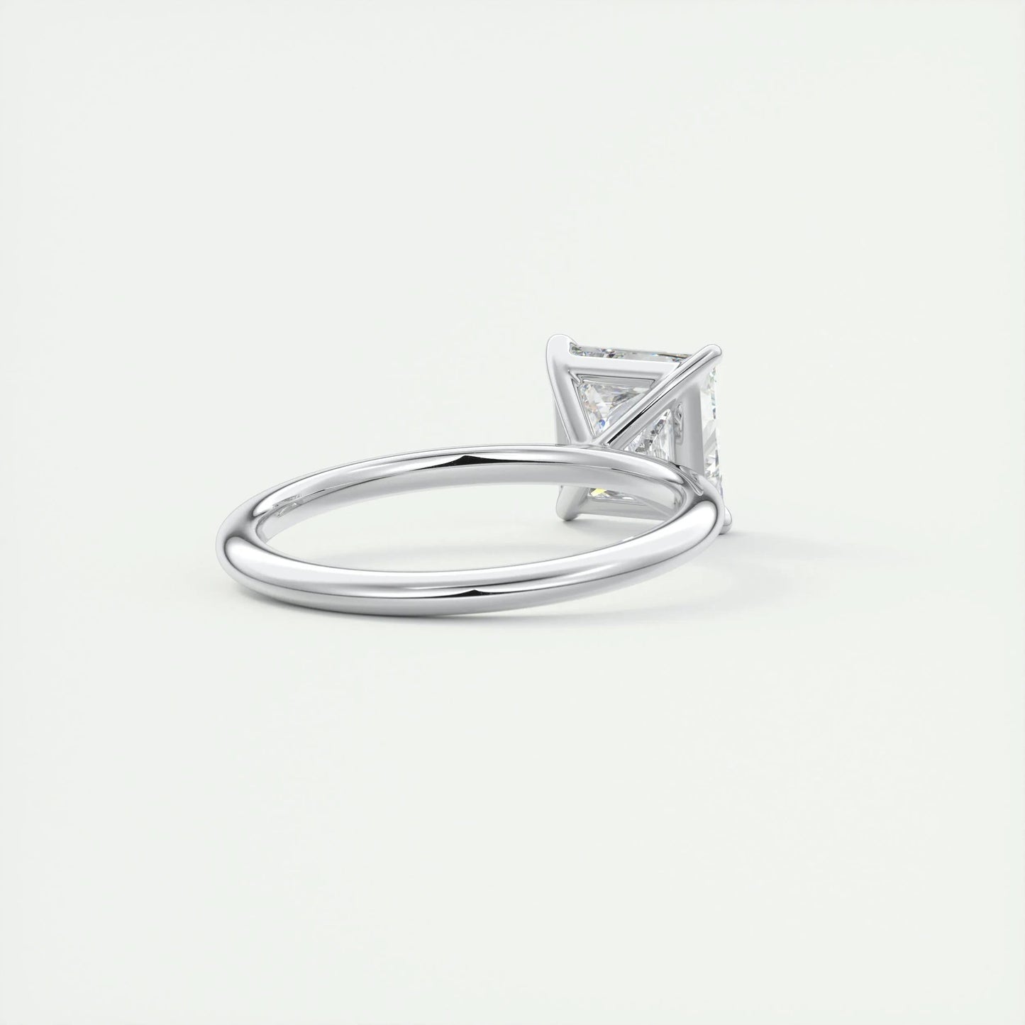 2 CT Princess Solitaire CVD F/VS1 Diamond Engagement Ring 3