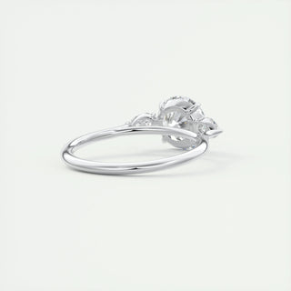 2.0 CT Round Cut Three Stone Moissanite Engagement Ring 4