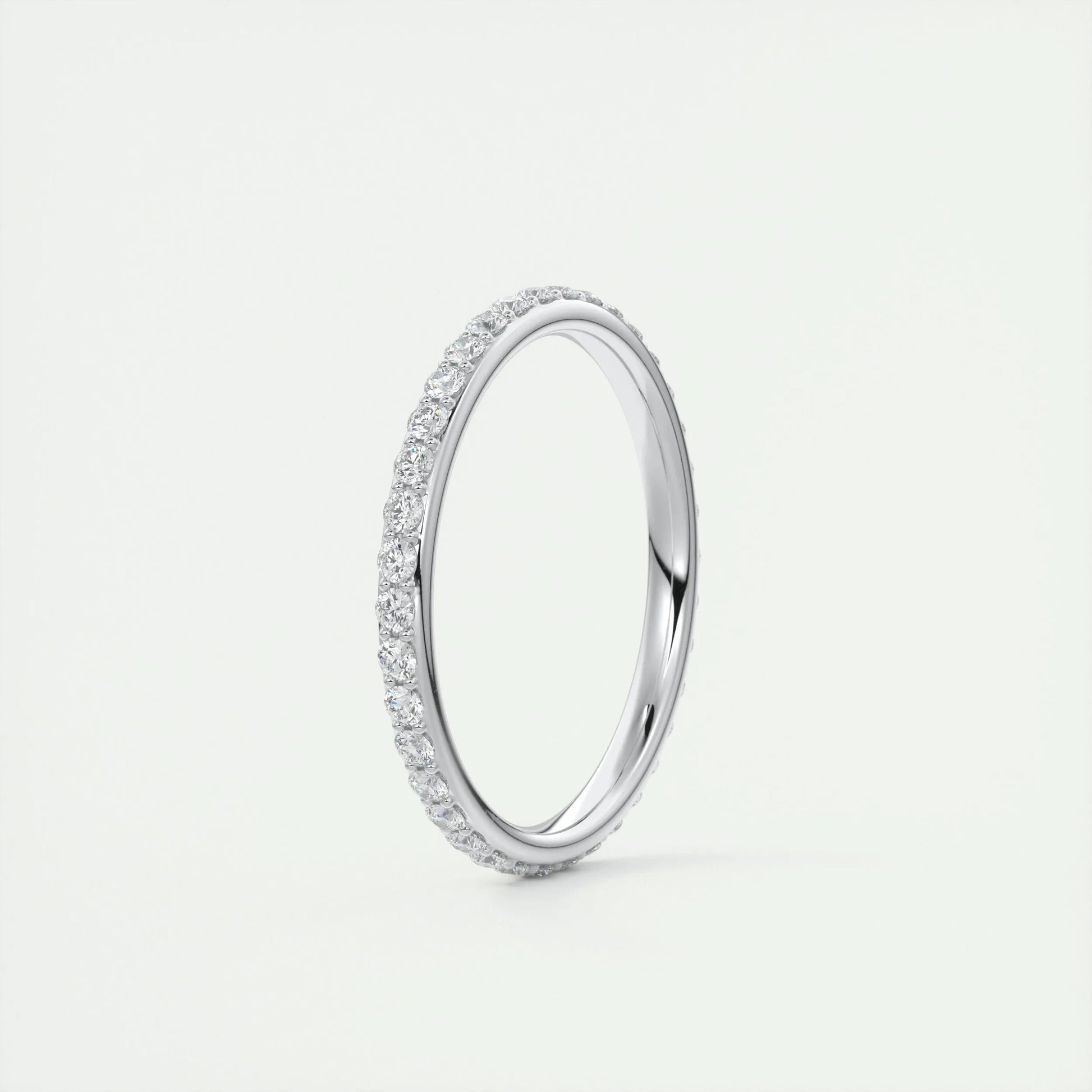 0.74 CT Round Full Eternity CVD EF/VVS Diamond Wedding Band 4