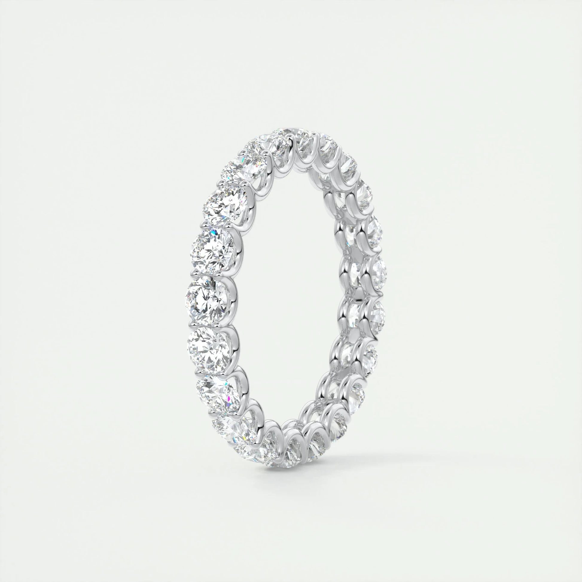 2.1 CT Round Full Eternity CVD EF/VVS Diamond Wedding Band 4