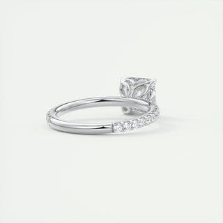 2 CT Asscher Cut Pave Style CVD F/VS1 Diamond Engagement Ring 3