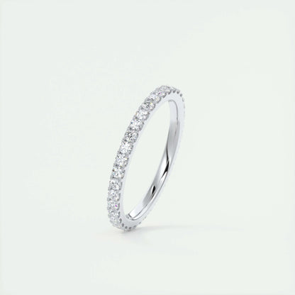 0.74 Round Cut Full Eternity Moissanite Bridal Wedding Band 3