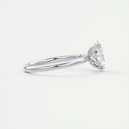 1.5 CT Oval Solitaire CVD F/VS1 Diamond Engagement Ring 3
