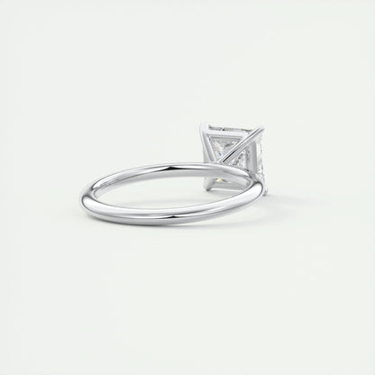 2.08 CT Princess Cut Solitaire Moissanite Engagement Ring 6