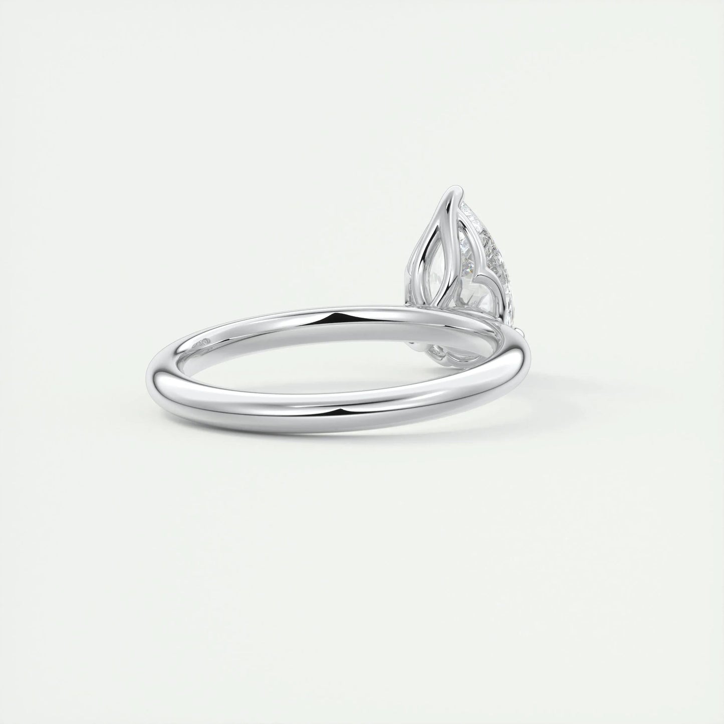 2 CT Pear Solitaire CVD F/VS1 Diamond Engagement Ring 3