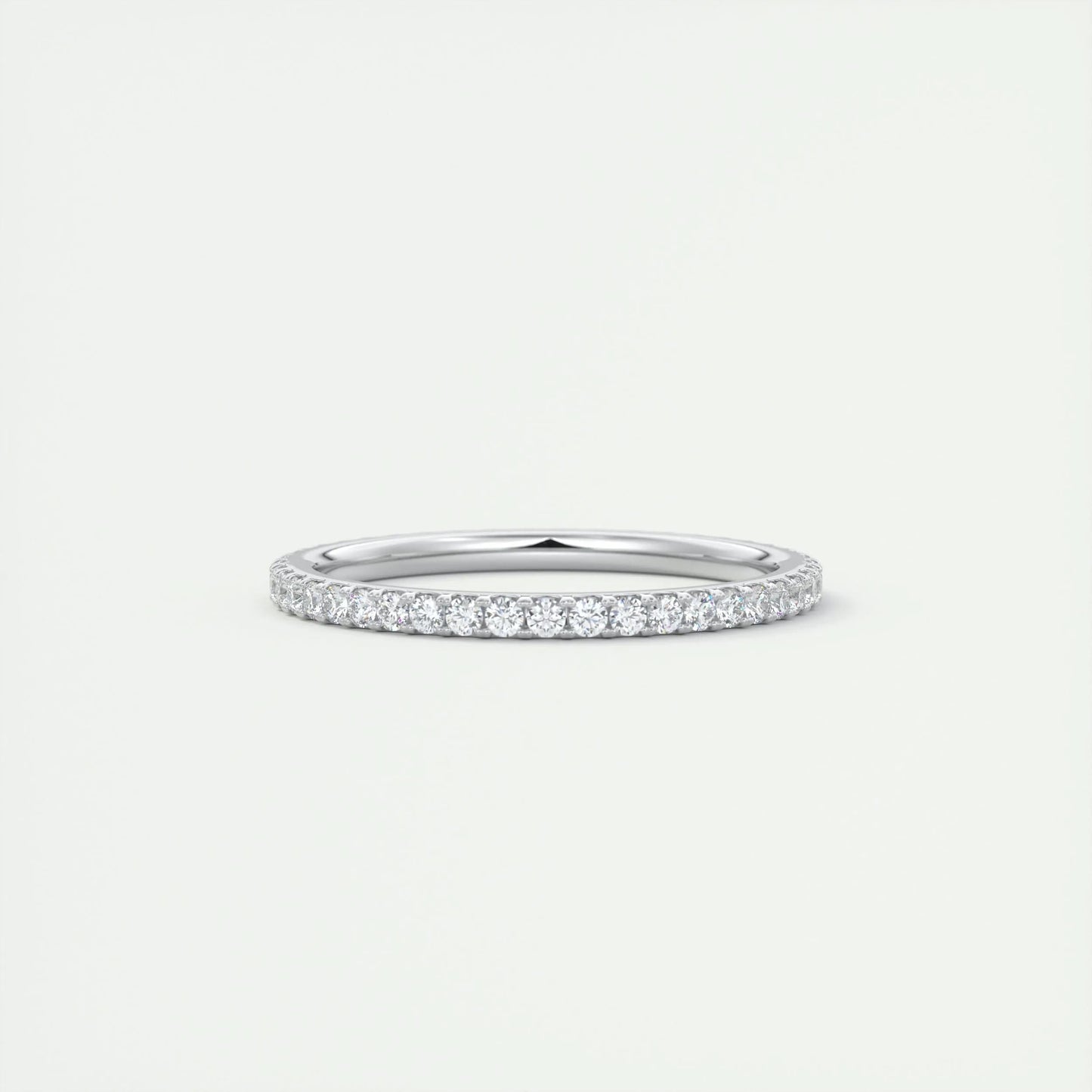 0.36 Round Cut Full Eternity Moissanite Bridal Wedding Band 1