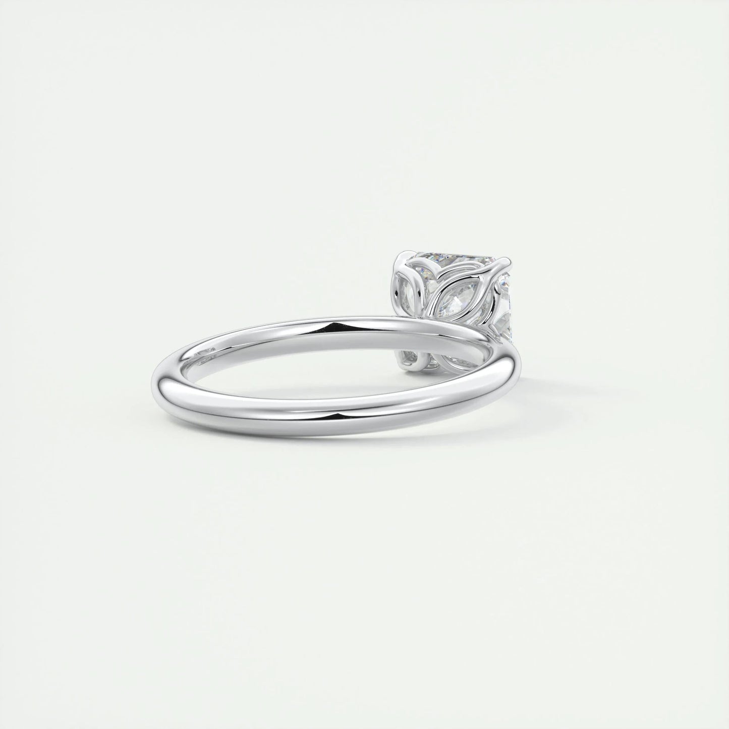 2.03 CT Asscher Cut Solitaire Moissanite Engagement Ring 3